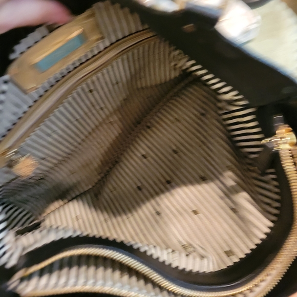 L.A.M.B. by Gwen Stefani Gold Glam Satchel Shoulder Tote Luxury Designer #551 - Picture 4 of 17